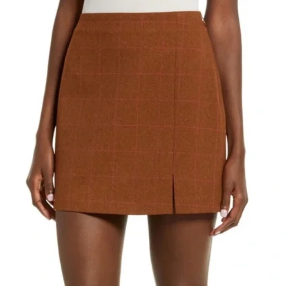 Leith (by Nordstrom) Brown Pencil Skirt